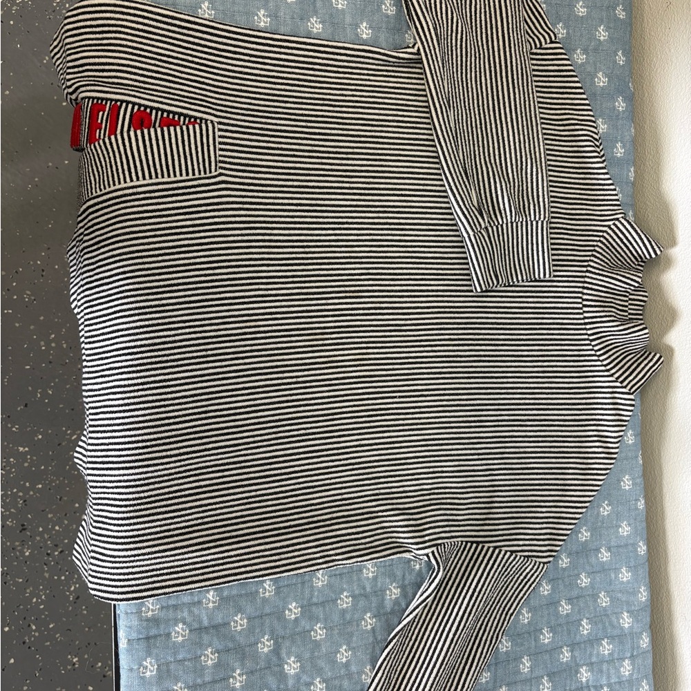 Zara Black and White Striped Sweater. mock neck  What else in pleat